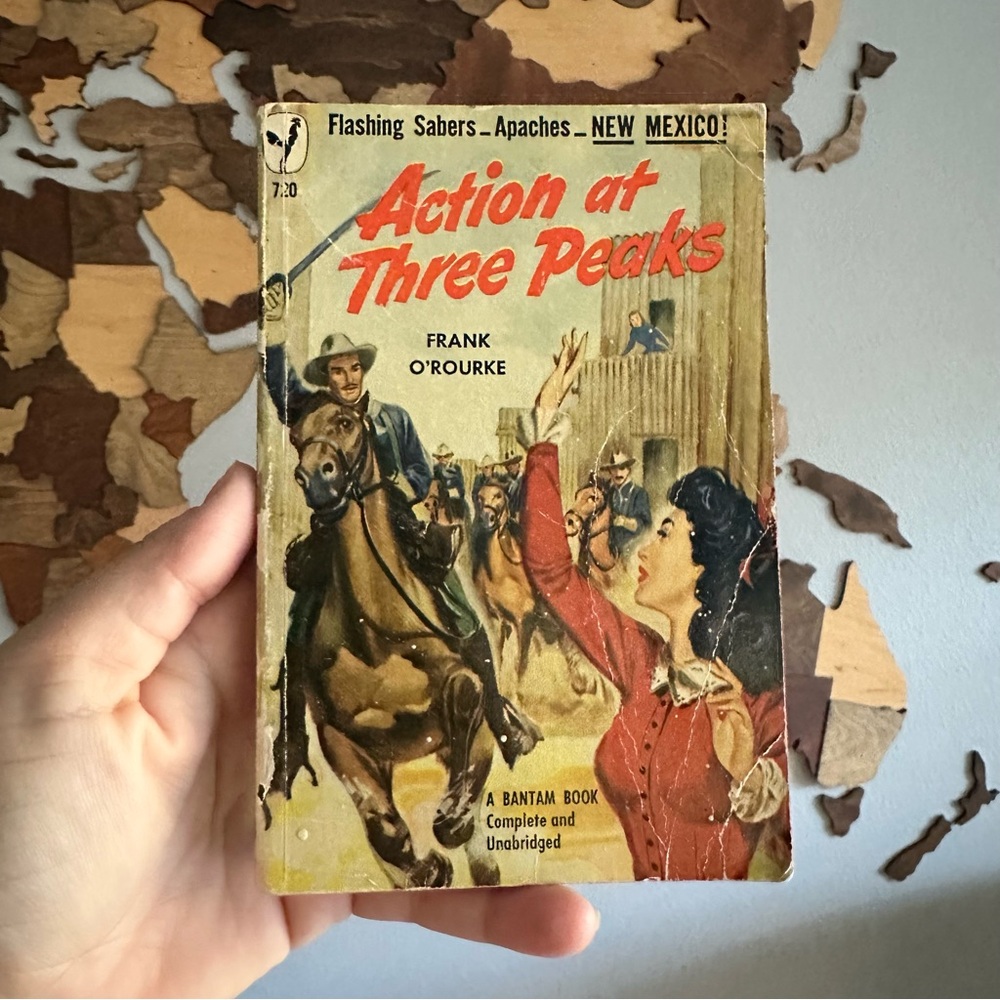 Antique Bantam Book “Action at Three Peaks” Frank O’Rourke Paperback Book
